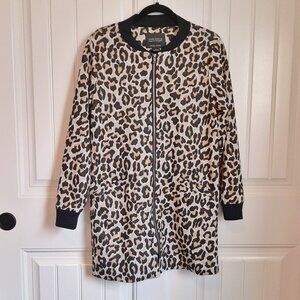 Sanctuary Long Line Leopard Print Jacket SZ S